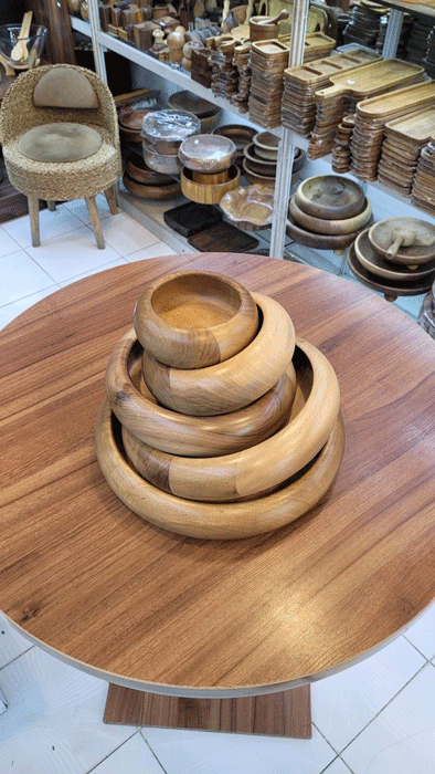 کاسه خمره چوبی
